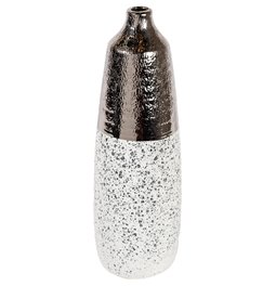 Vase Turin, ceramic, silvery, H37.5  D12.5cm
