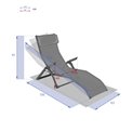 Sun lounger Ladecima, folding, olive color, H90x64x142cm