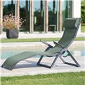 Sun lounger Ladecima, folding, olive color, H90x64x142cm