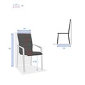 Chair Ladiese, graphite/grey color, with armrest, H95x67x57.5cm