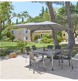 Parasol Lamelhia 3x3m, anthracite color, H263x300x300cm