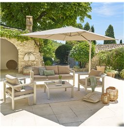 Parasol Lamelhia 3x3m, linen/beige color, H263x300x300cm