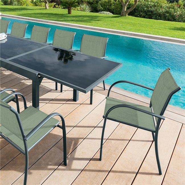 Tool Lapiazza, oliiv/grafiidi värv, H88x65x56cm