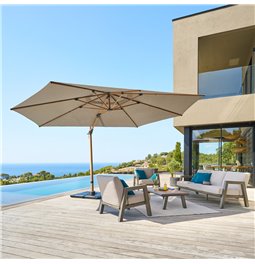 Parasol Latikeo platinum color, H263x300x420cm