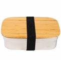 Lunch Box with bamboo/stanless steel 0.8L, H5.5x18x12cm