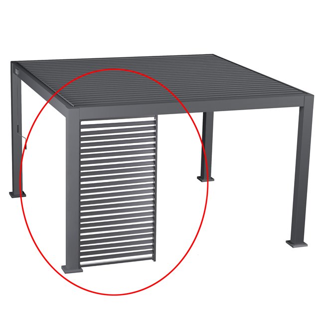 1.2m Külgseina paneel pergole Labelize 3.6x3.6m ja 6x3.6m, grafiidi/hall, alumiinium