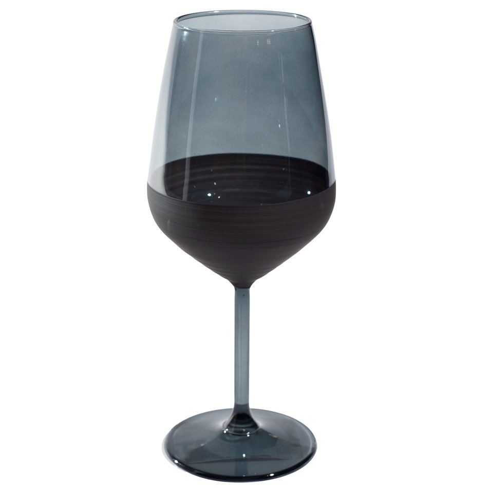 Wine glass Moluna, black, H22 D9.5cm, 500ml