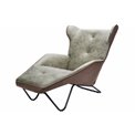 Кресло для отдыха Dandy SK-15, зеленое/коричневое, 91x125x75см, высота сиденья 40см