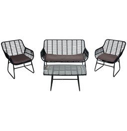 Outdoor furniture set Garden I, for 4 persons, dark grey