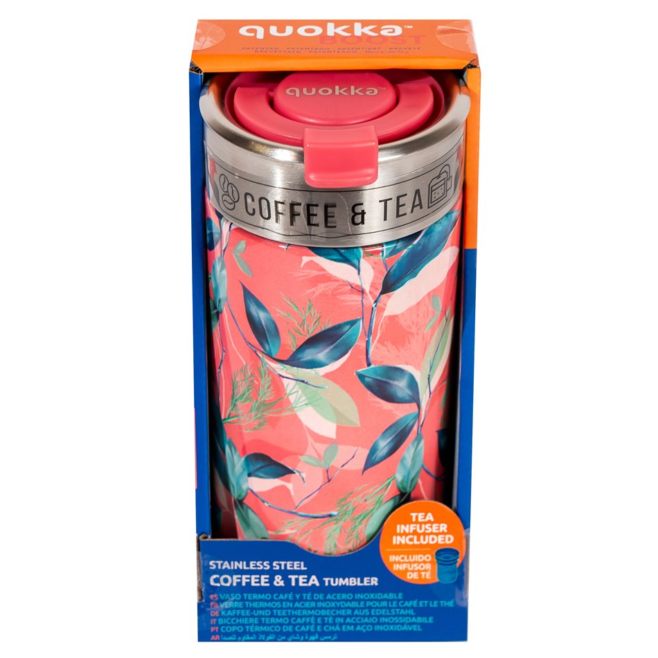 Thermal coffee tumbler Exotic pink, 400ml, H16.3 D7.5cm