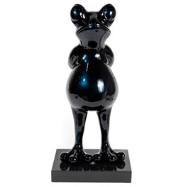 Dekoratiivkuju Frog, must, 68x32x30cm