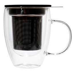 Sõelaga teetass Paroi, klaas, 13.3x11.5x9.3cm, 300ml