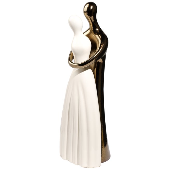 Декоративная фигура Couple M, бежевый/золотой цвет, H40x13x10cm