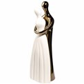 Декоративная фигура Couple M, бежевый/золотой цвет, H40x13x10cm