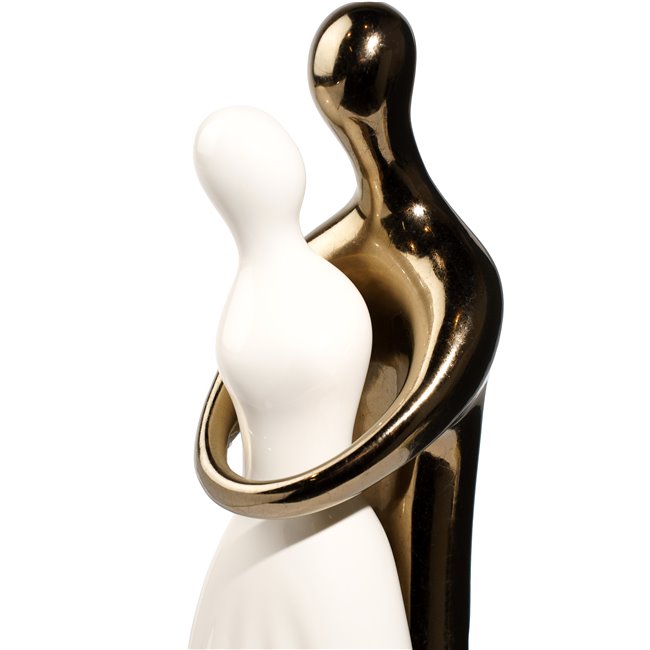 Декоративная фигура Couple M, бежевый/золотой цвет, H40x13x10cm