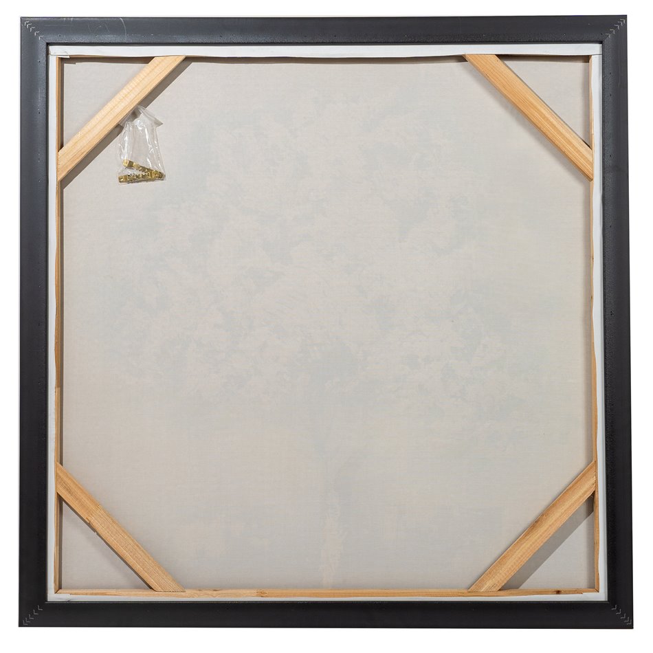 Canvas painting Blue Sakura, 100x100cm