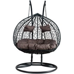 Kahekohaline ripptool Couple, tumehall,  H200x132x76.5cm