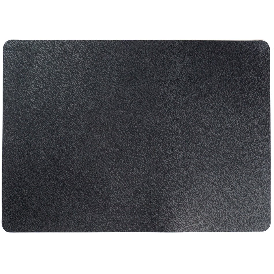 Placemat, black/brown colour, leather imitation, 46x33cm