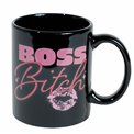 Mug Boss Bitch, black color, 8x8x9.5cm, 500ml