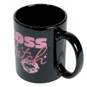 Mug Boss Bitch, black color, 8x8x9.5cm, 500ml