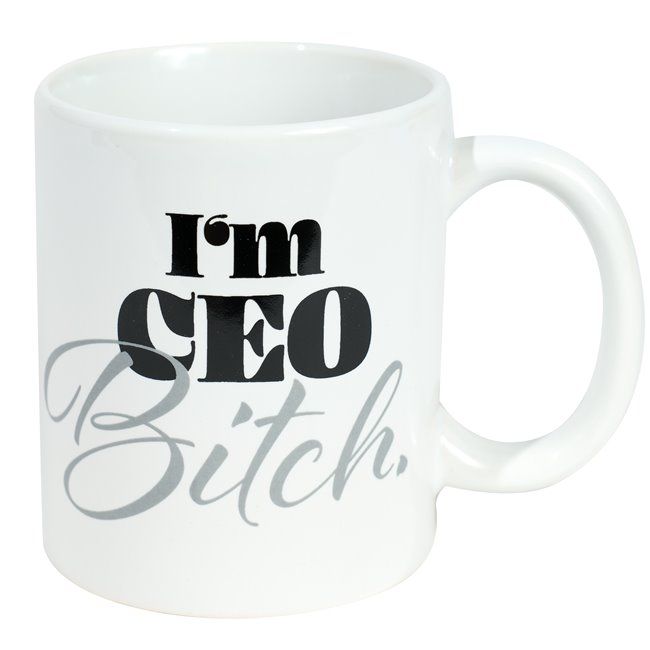 Mug Ceo-Bitch, white color, 8x8x9.5cm, 500ml