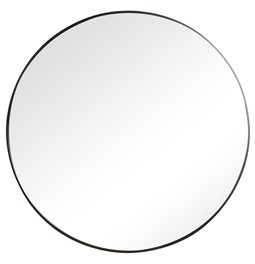 Mirror Iza, round, black, D100