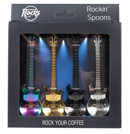 Spoons Rockin guitar set of 4, H12x3x0.5cm