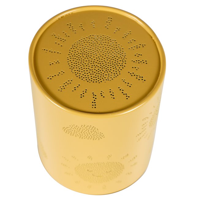 Night lamp Yellow Push, 11x8x8cm