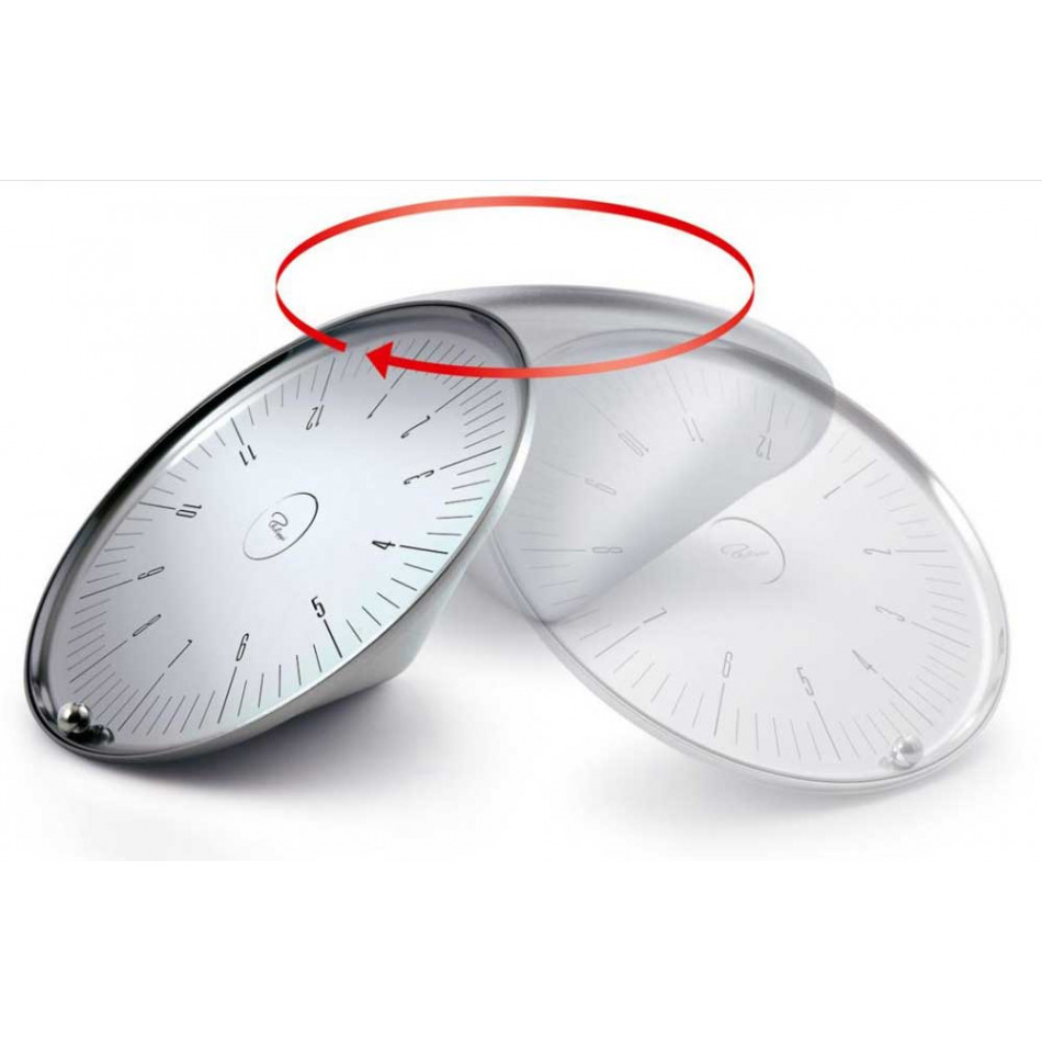 Table clock Orbit, gray, d14cm