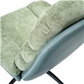 Armchair Vincento with footstool, green 09, 92x79x100cm