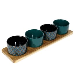 Suupistekomplekt 4tk. Jil tume türkiis/roheline, H10x47x6cm