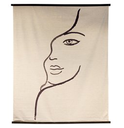 Wall hanging  Face Black II, 170x167x2cm