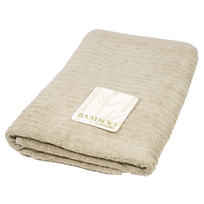 Bamboo towel Stripe, 70x140cm, sage, 550g/m2