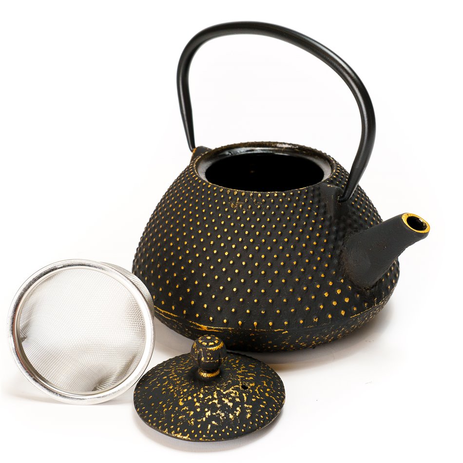 Чайник Flower, brown, чугун, 0.8L, H10.5xD16.5cm