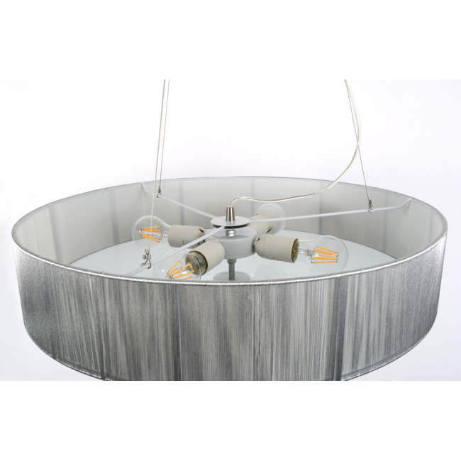 Подвесная лампа ROMANA 60, Сеpебpенная, E27 4x40W, D60cm