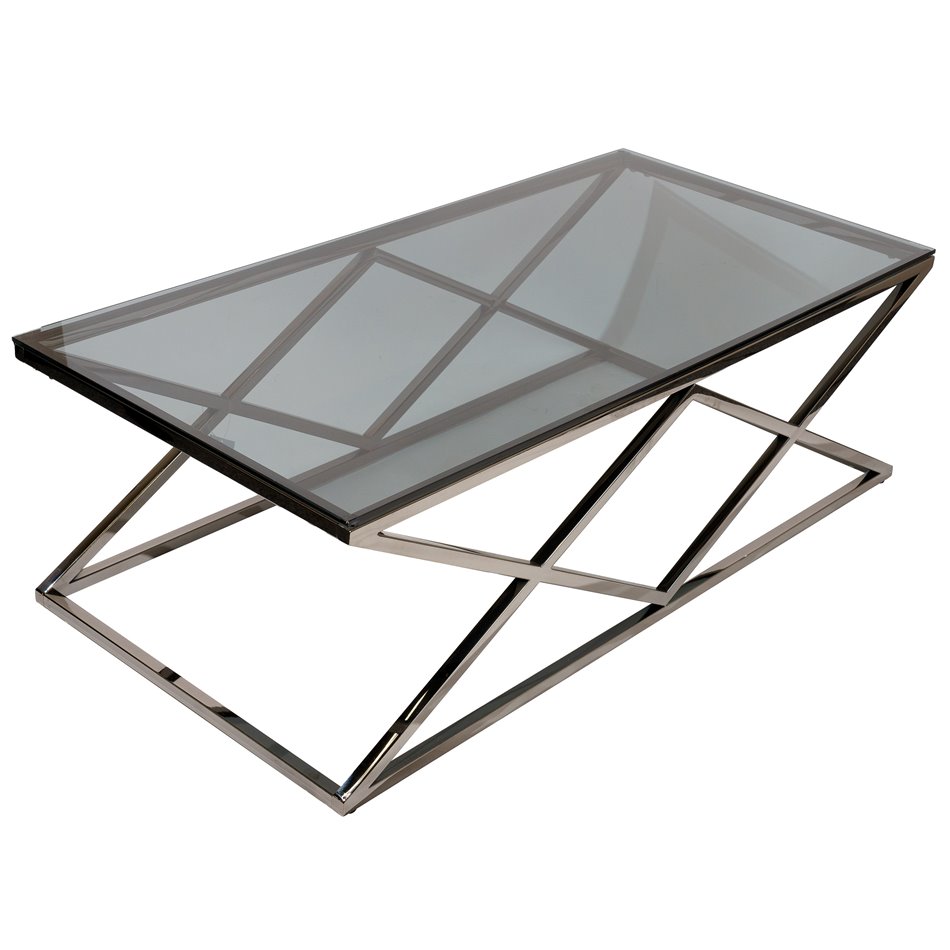 Кофейный столик Eden, дымчатый/черный цвет, H40x120x60cm