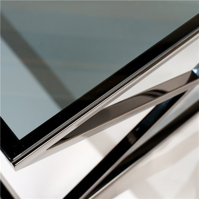 Кофейный столик Eden, дымчатый/черный цвет, H40x120x60cm