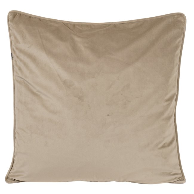 Decorative pillowcase Riviera, taupe, with trim, 60x60cm