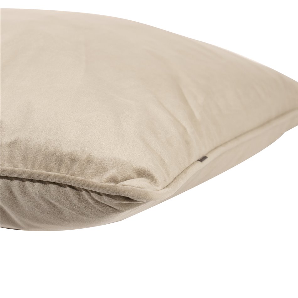 Decorative pillowcase Riviera, taupe, with trim, 60x60cm