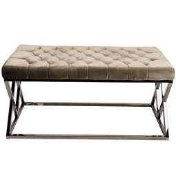 Скамья Eger, серо-коричневый/черный цвет, H46x99x45.5cm