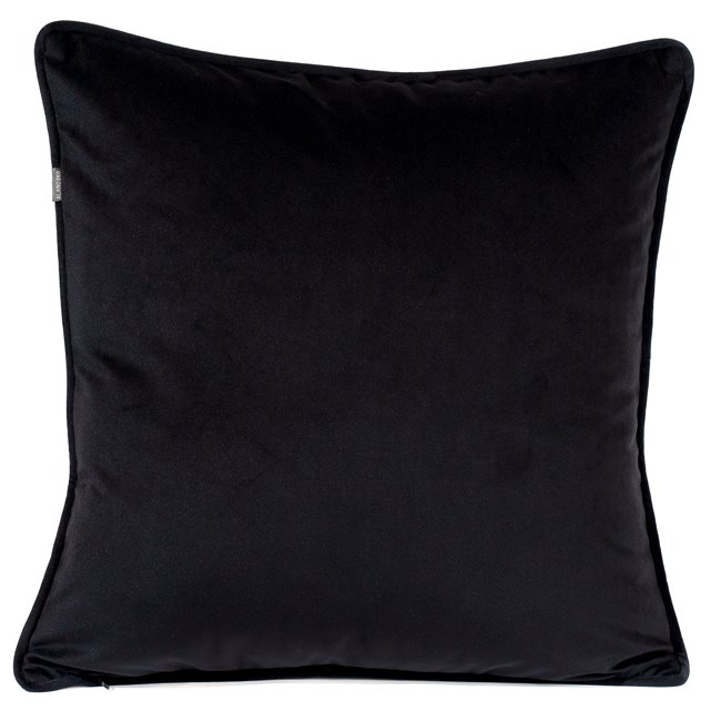 Decorative pillowcase Riviera, black, with trim, 45x45cm
