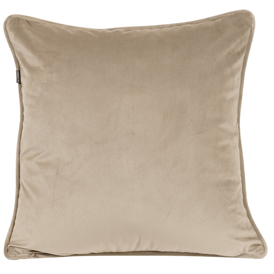 Decorative pillowcase Riviera, taupe, with trim, 45x45cm