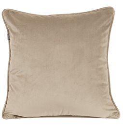 Decorative pillowcase Riviera, taupe, with trim, 45x45cm