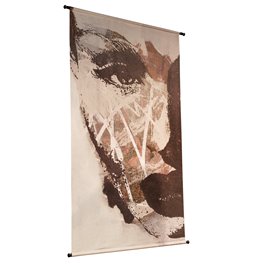 Seinakaunistus Face Grey, 120x170cm