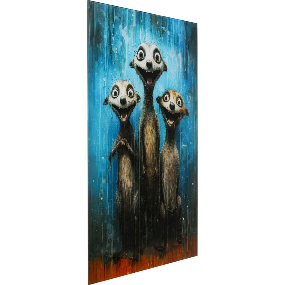 Стеклянная картина Singing Meerkats, 60x80cm