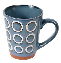 Mug Bleu almudena MD, 330ml, H11cm D 8,5cm 