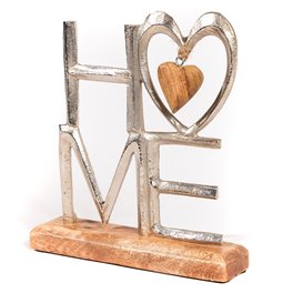 Dekoratiivkuju Home, hõbedane värv, H24x21x5cm