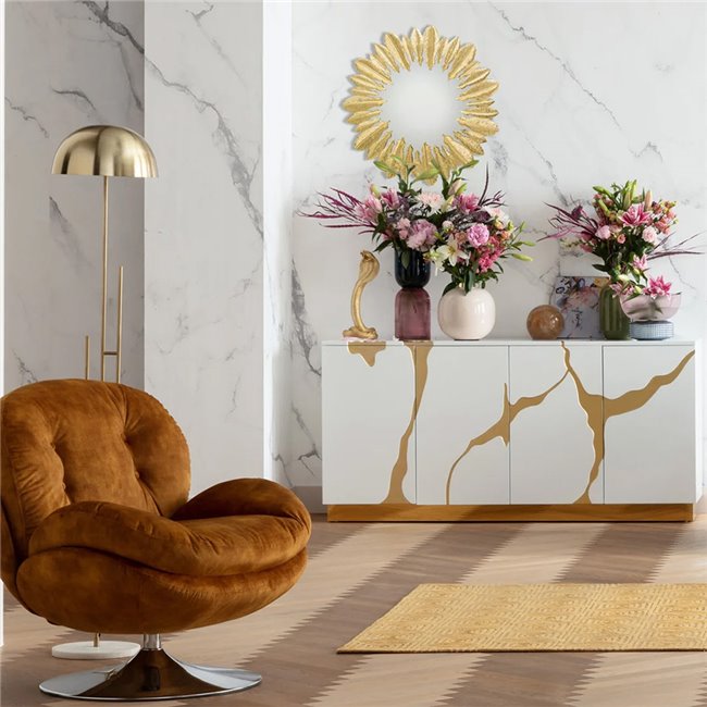 Mirror Feather Dress gold, D49cm