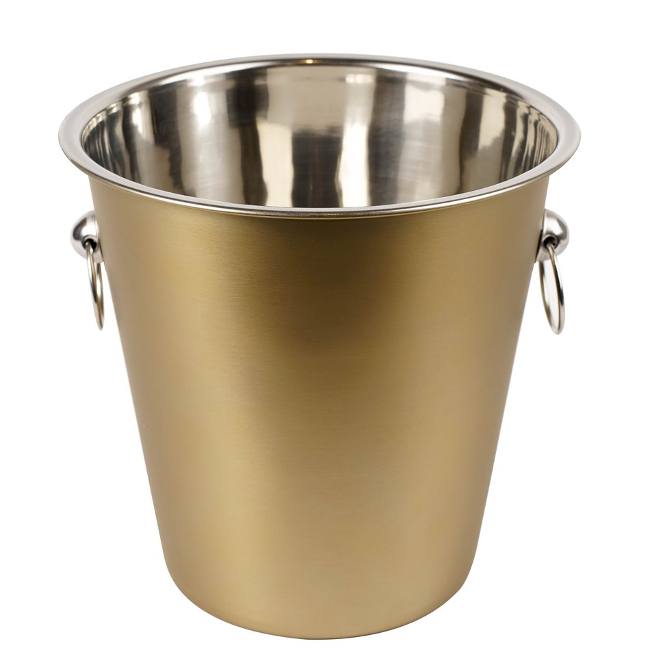 Champagne bucket, golden color, H21.5x20.5x21.5cm