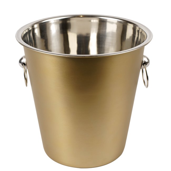 Champagne bucket, golden color, H21.5x20.5x21.5cm